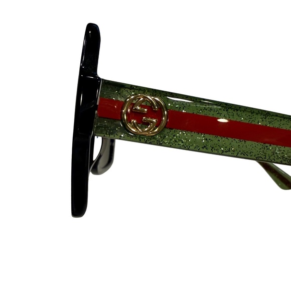 Gucci Sunglasses GG0036SN Brown Lenses Green Red Interlocking G’s Frames NWOT - Picture 5 of 12